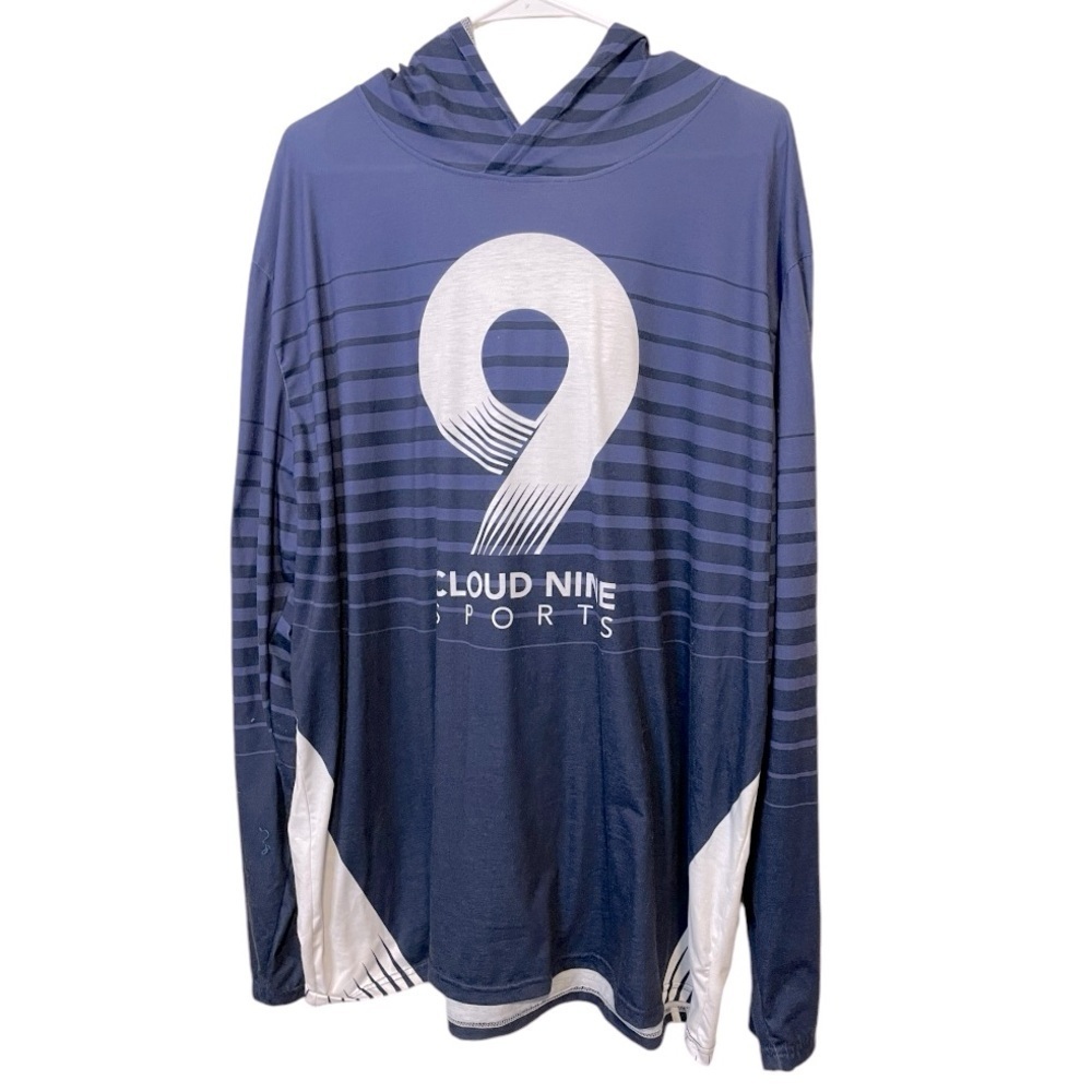 CLOUD 9 Hoodie Sz XXL Blue White C9 Lightweight